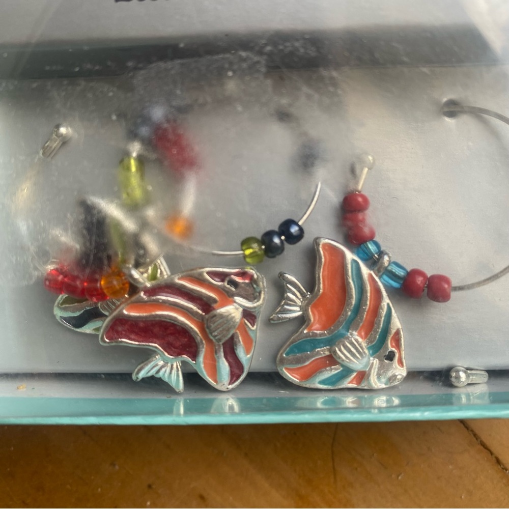 ASHLEY NICOLE Angelfish Decorative Wine Charms - Picture 4 of 5